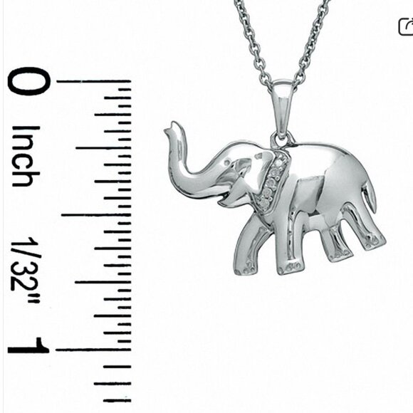 Zales Diamond Accent Elephant Pendant (no chain), never worn, good condition - Picture 3 of 3